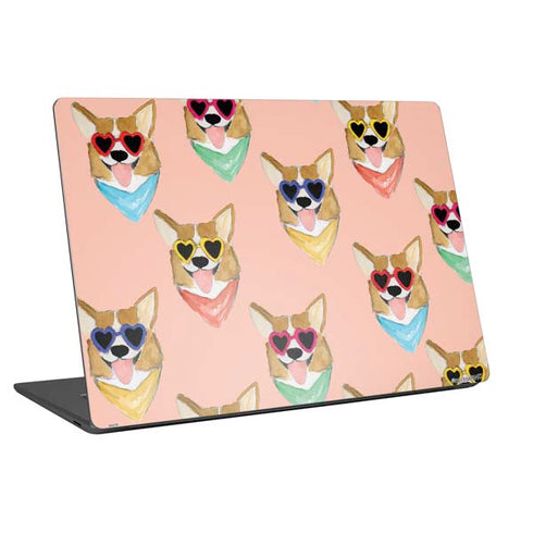 Bouffants and Broken Hearts Corgi Love Universal Laptop 16in (13 x 9.4in) Skin